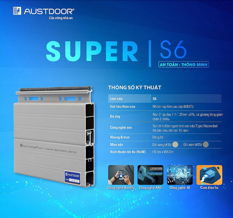 Cửa Cuốn Austdoor Khe Thoáng S6