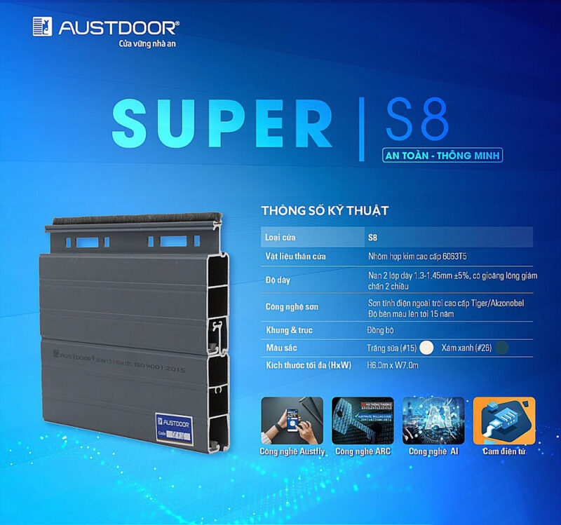 Cửa Cuốn Austdoor Khe Thoáng S8