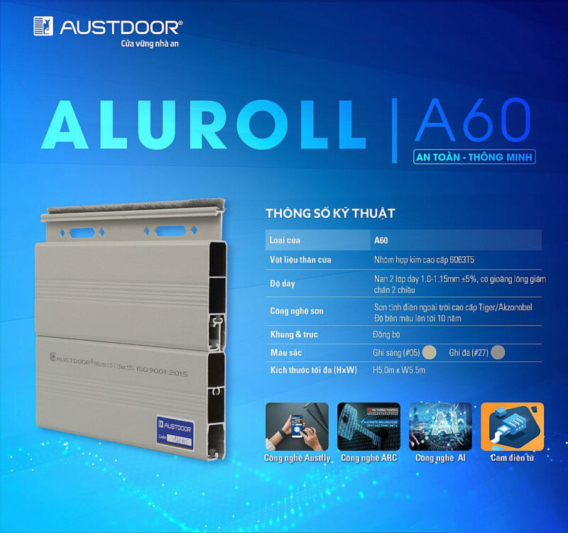 Cửa Cuốn Austdoor Khe Thoáng A60