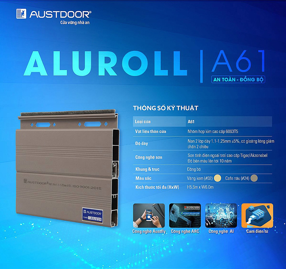 Cửa Cuốn Austdoor Khe Thoáng A61