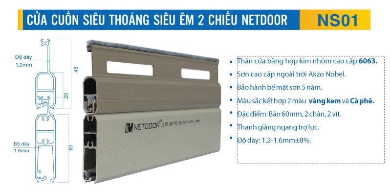 Cửa cuốn khe thoáng NS01