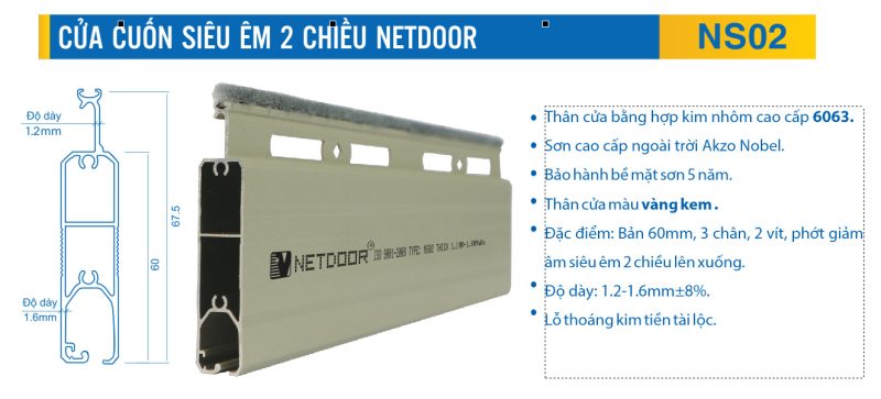 Cửa cuốn khe thoáng NS02