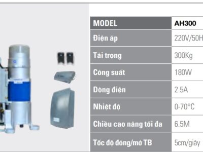 Bộ tời Austdoor AH300A | Dùng cho Cửa cuốn khe thoáng