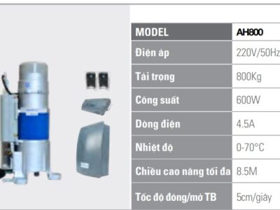 Bộ tời Austdoor AH800A | Dùng cho Cửa cuốn khe thoáng
