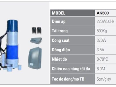 Bộ tời Austdoor AK500A | Dùng cho Cửa khe thoáng