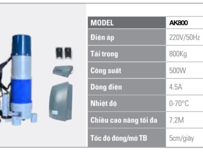 Bộ tời Austdoor AK800A | Dùng cho Cửa cuốn khe thoáng