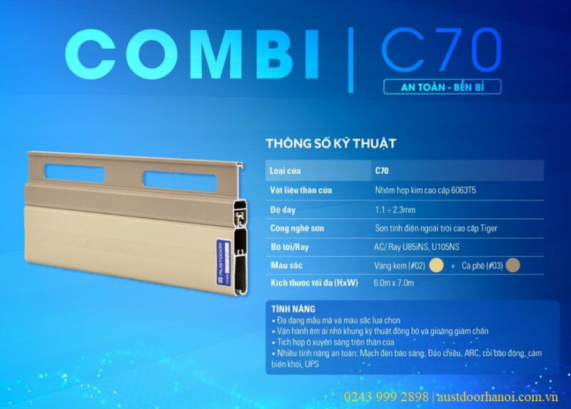Cửa Cuốn Austdoor Siêu Thoáng C70